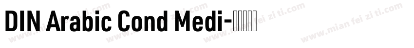 DIN Arabic Cond Medi字体转换